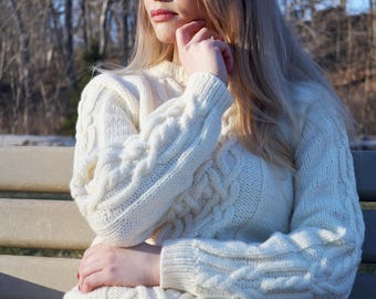 Handmade knit sweater - dress /Made to order/Flexible design of your choice/Custom sizes