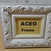 ACEO Photo Frame - Ornate White Picture Frame - Small Wood Frame