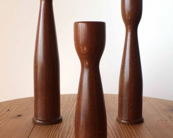 Danish Teak Candle Holder