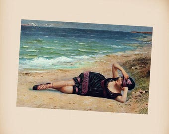 Bathing Beauty New 4x6 Vintage Postcard Image Photo Print RA10