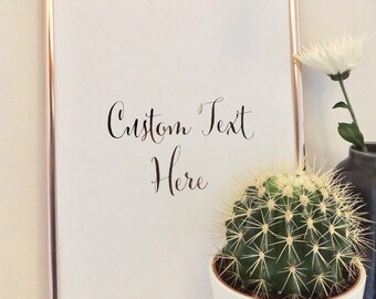 Foil Art Print 'Custom Text/Personalise'