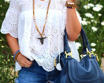 Mac Necklace- Boho Steer Head Bull Head