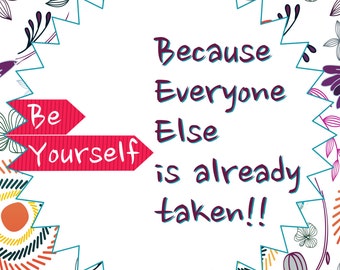 Notebook Cover | Be Yourself because everyone else is already taken