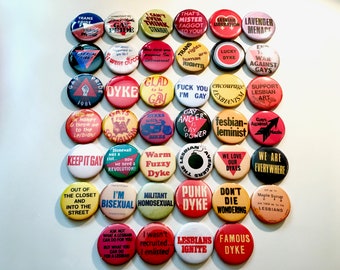 CHOOSE Your Own! LGBT Vintage Buttons