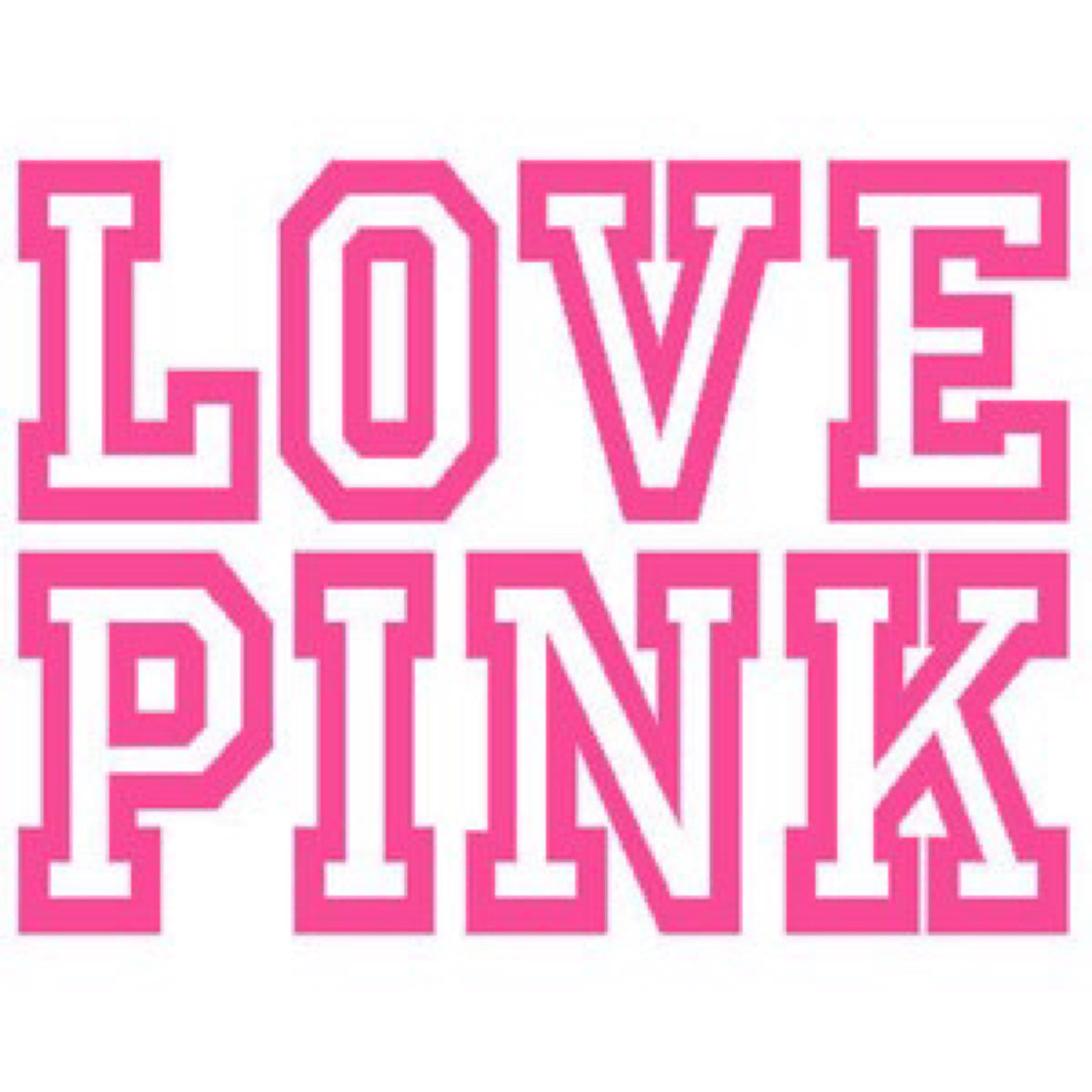 Love pink vs victoria secret lettering custom decal sticker