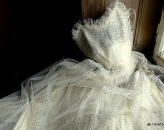 vintage glass gllitter tulle party christmas dress