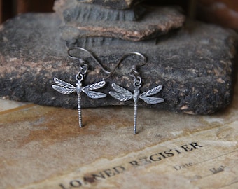 Vintage | Cutest | Tiny | Dragonfly | Earrings| 925 | Sterling | Silver | 1.6 grams for the pair
