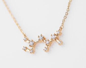 Zodiac Jewelry Celestial jewelry Constellation Necklace Gift for Women Astrology necklace Cancer zodiac necklace Taurus Gemini Pisces