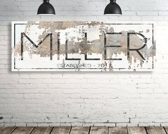 Rustic Established Signs Family Name Gift for Her Modern Farmhouse Est Sign Rustic Large Family Name Personalized Family Name Sign Wedding