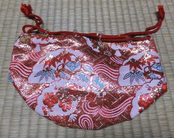 Vintage SiLK NiSHiJiN ORi KINCHaKU - for 7-5-3-Ceremony - FREE SHiPPiNG!!!