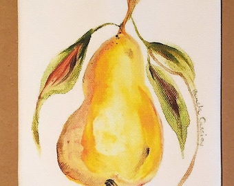 Pear Cotton Huck Kitchen Towel