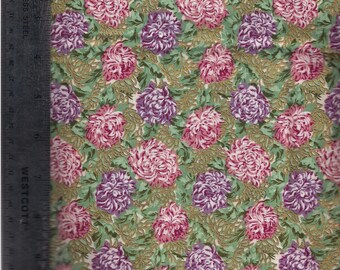 Hi Fashion Fabric mums purple, pink, gold leafing