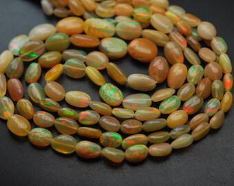 15 Inch Strand,Yellow ETHIOPIAN Opal Smooth Nuggets,8-12mm size