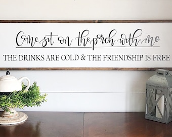 Farmhouse porch sign, wood sign, home decor, outdoor sign