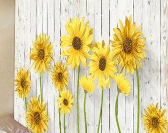 Tapestry Wall Hanging Throw Yellow Sunflowers