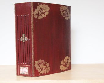 Maroon Hand-painted Junk Journal
