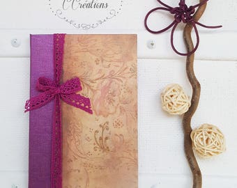 Small Notebook, purple and sequins