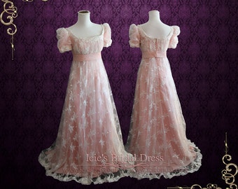 Pink Regency Princess Ball Gown Inspired formal evening Gown Prom Dress | Helena