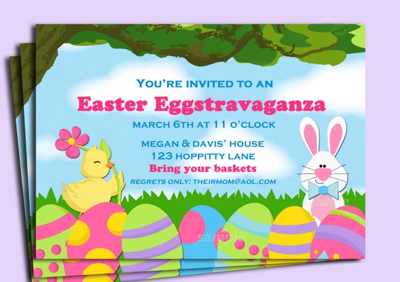 easter birthday invitations