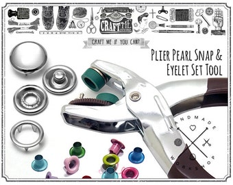 Snap Fastener Pliers Tool Kit Comes with 20 Sets Pearl Snap Buttons