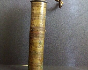 Vintage Brass Mill Grinder, Pepper Grinder, Pepper Mill, Coffee Grinder, Vintage Grinder, Salt Grinder.
