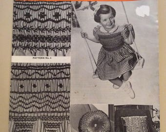 Smocking Book 2 Penelope Wm Briggs 8 patterns, How to Smock, Cushions, dress, basic stitches