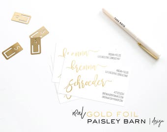 BUSINESS CARDS Gold Foil | skincare, business, marketing, printed, skincare tool, personalized, direct sales, Rodan, Fields