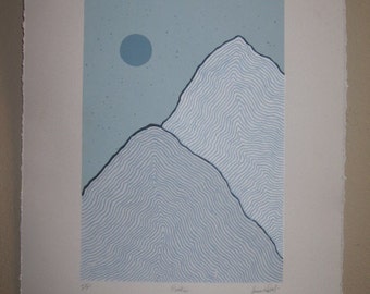 Peaks: 5 Color Screenprint