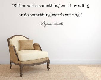 Benjamin Franklin Wall Decal Benjamin Franklin Art Famous Quote Decal Benjamin Franklin Art Benjamin Franklin Quote Ben Franklin Quote