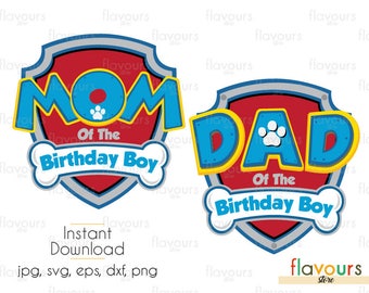 Download Mom Dad Paw Patrol Logo SVG Files INSTANT DOWNLOAD For