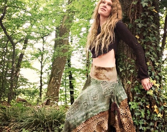 Gyspy skirt-Brown/Mossygreen