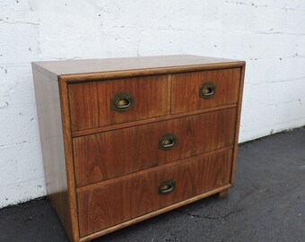Hollywood Regency Mid Century Small Dresser Large Nightstand by Dixie 7094