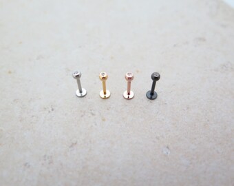 3mm Ball lip Piercing /Tragus Earring /Cartilage earring /Tragus stud /Ball Labret/Piercing /Body jewelry