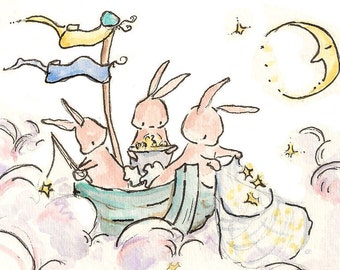 Land of Nod. Print 5X7. Nursery Art Wall Decor
