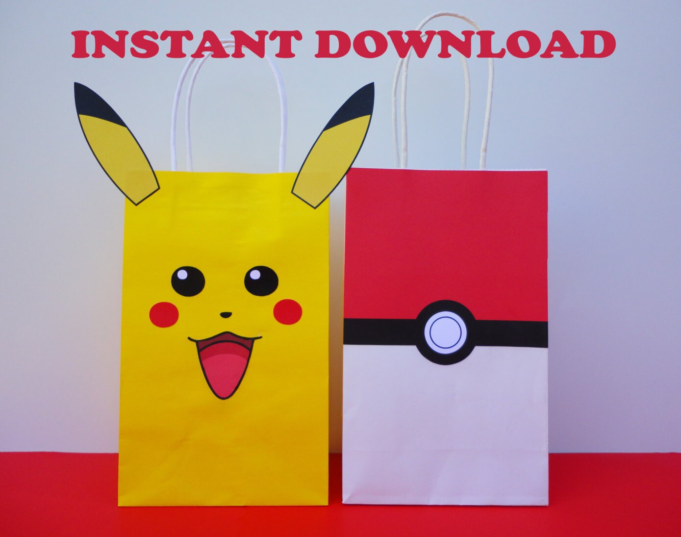 Pokemon Favor bags/ DIY Pokemon Party Bags/ Pokemon Birthday/