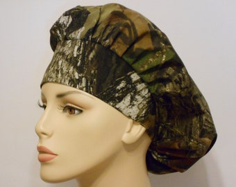 Mosey Oak Camo Scrub Hats- Bouffant Scrub Hat -CAMO Scrub Hats-Scrub Hats-Scrub Caps-Medical Scrub Hats-Vet Scrub Hats-SilverCaps-Camo Hat