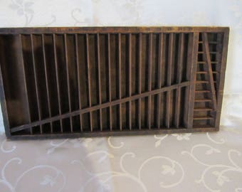 Vintage Wooden Numbered Printer Drawer