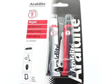 Araldite two part epoxy glue which is fast setting. Price is for 1 packet of glue.