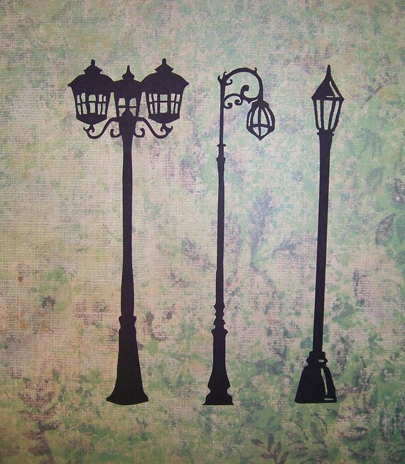 Items Similar To Intricate Antique Street Lamp Silhouette Cuts Items Similar To Intricate Antique Street Lamp Silhouette Cuts Old Fashioned Miniature Post Laser Cut 7 Inches Tall On