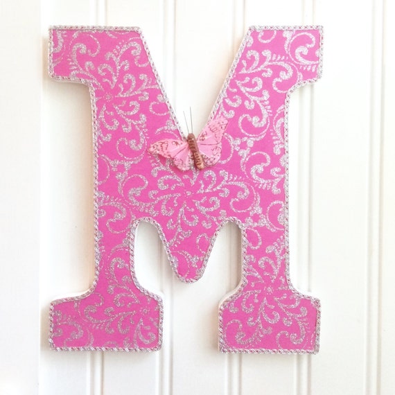 9 glittery pink wall letterwood letterletter
