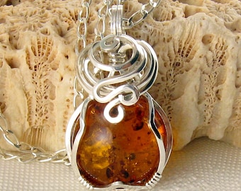 Baltic Amber Pendant - Baltic Amber Necklace - Amber Jewellery - Baltic Amber Jewelry - Amber Necklace - Amber Pendant - Genuine Amber