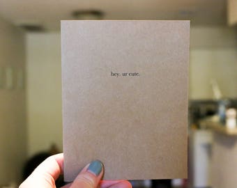 ur cute - Love/Valentine's Day Card