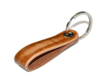 Brown Leather Key Fob / Keychain Wristlet, Leather Keychain, Leather Key Holder / Mens Keychain, Leather Key Ring, Leather Key Chain