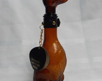 Drinkin' aint for dogs Dark Glass Tall Decanter