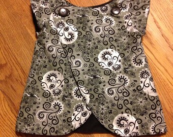 Girls reversible tunic wrap top