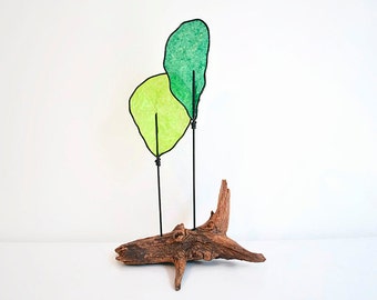 Driftwood Wire Tree Sculpture - Modern Minimalist - Nature Art - Whimiscal