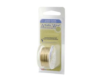 Artistic Wire 30 Gauge Silver Plated Gold with Dispenser 43103 Round Wire, Jewelry Wire, Craft Wire, Silver Plated Wire, Wire Wrapping