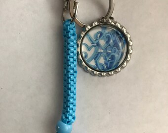 Blue Heart Key Chain