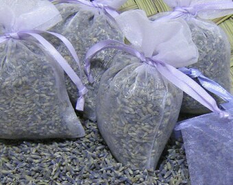 30 Lavender Sachet Organic HIGHEST FRAGRANCE Wedding Shower Favor Bachelorette Party Baptism White Ivory Purple Pink Blue Gray Gold Green