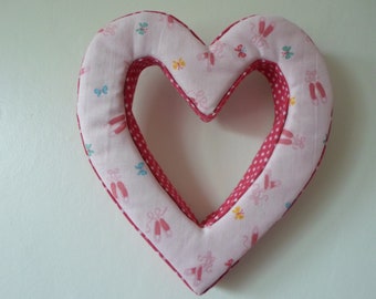 Ballet Themed Padded Heart decoration